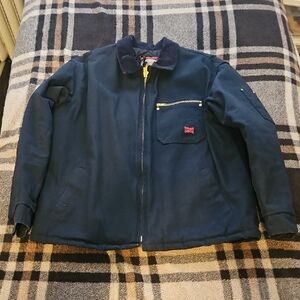 Men's Navy Field Jacket with Fleece Collar